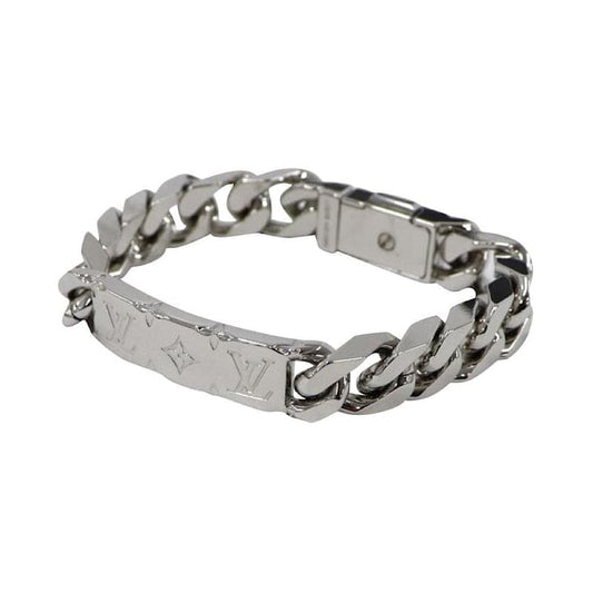 18K Louis Vuitton Monogram Logo Chain Bracelet